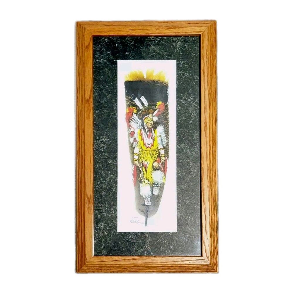 Native American Signed LE 4/200 Hopi Kachina Feather Painting Evans 18x10 HTF!